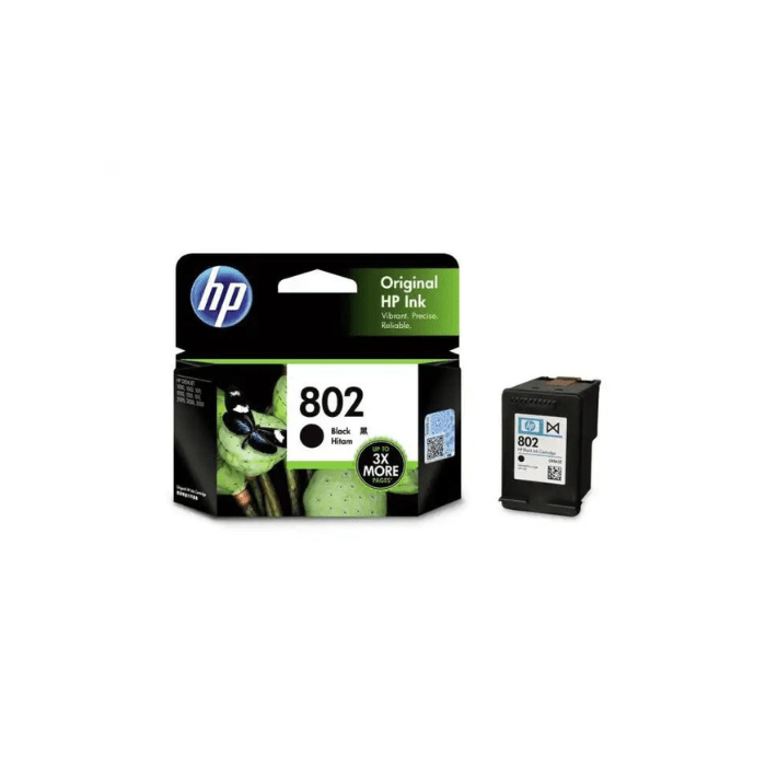 HP 802 Black Original Ink Cartridge- CH563ZZ (802 L Black )